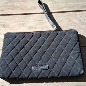 Vera Bradley Quilted Black Wristlet